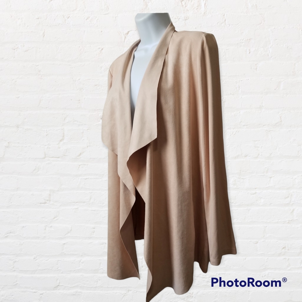Chico's tan open front cardigan/jacket size medium